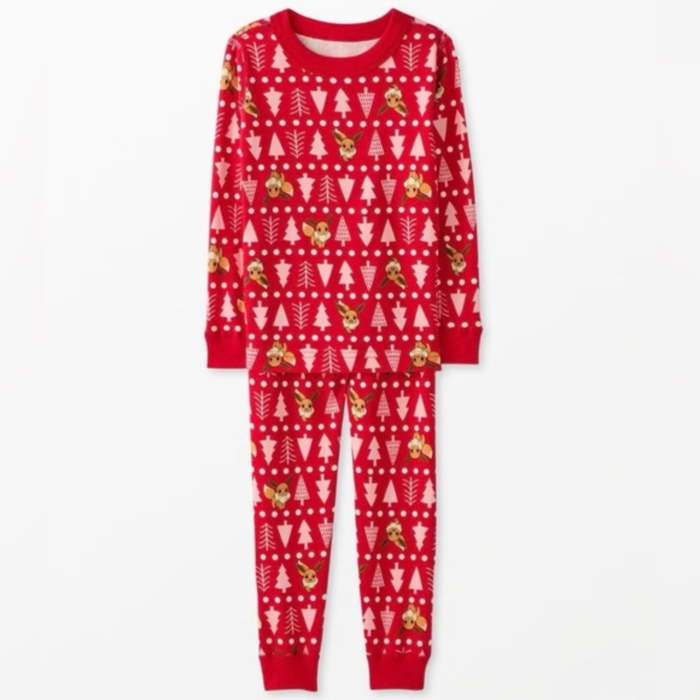 Hanna Andersson | Kids Pokémon Eevee Holiday Pajamas Long Johns 110cm‎ NWOT